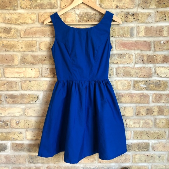 Topshop Royal Blue A-Line Party Dress - Picture 4 of 7